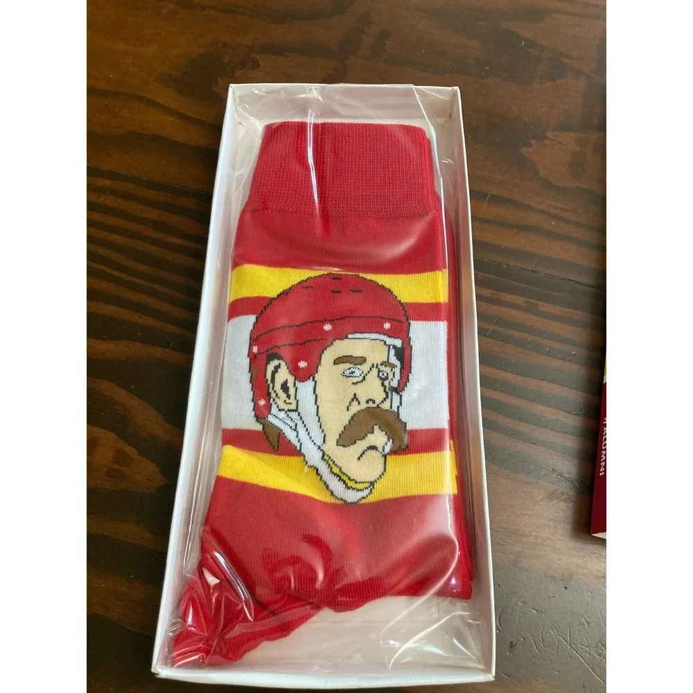 New Sockey Hall of Fame NHL Lanny‎ McDonald Socks 2018 Calgary Flames Hockey